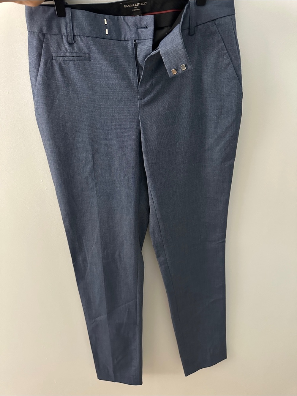 Banana Republic Jackson Fit Dress Pants in Light Blue Textured